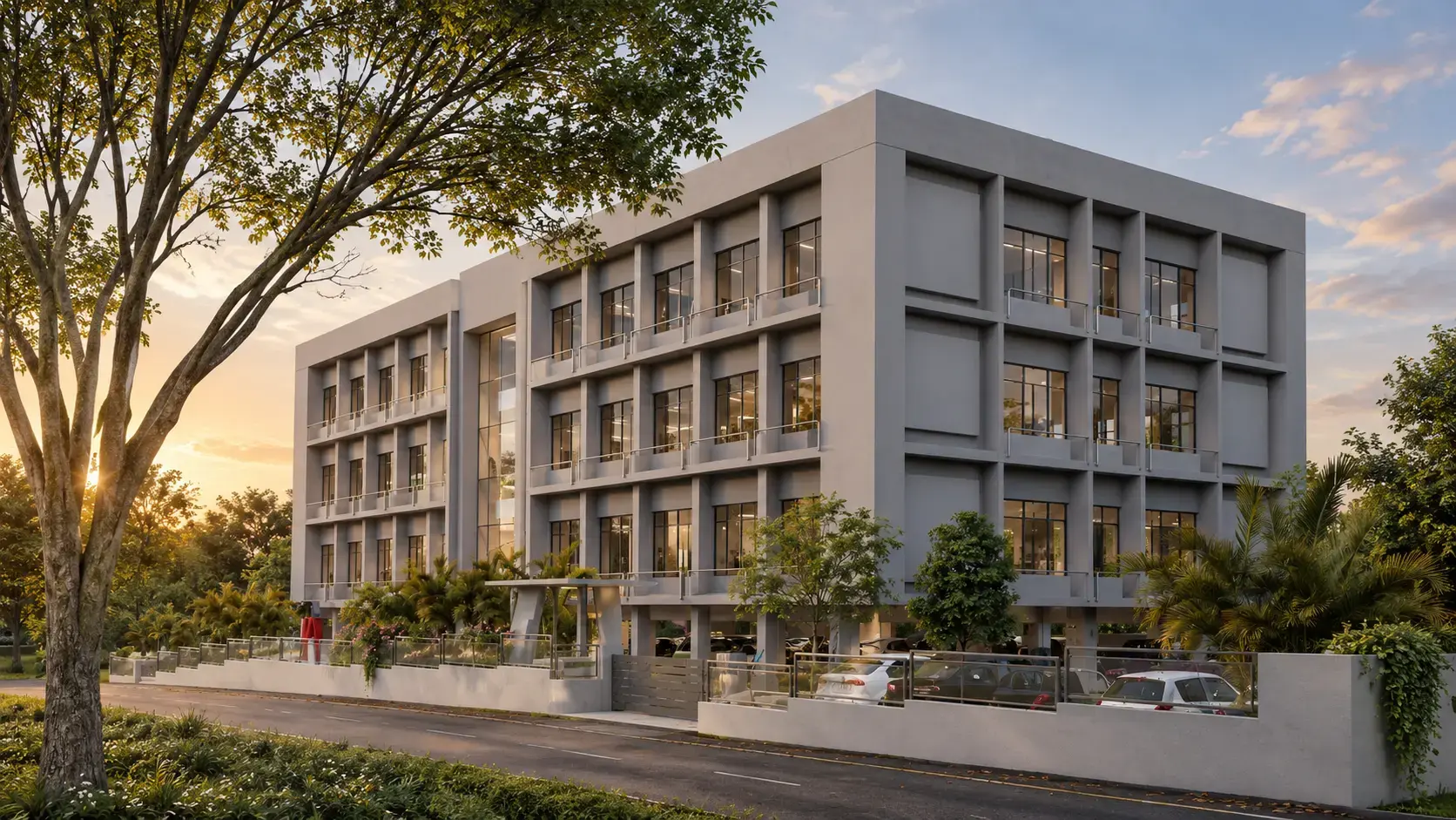 PV House - Muted Grey Façade